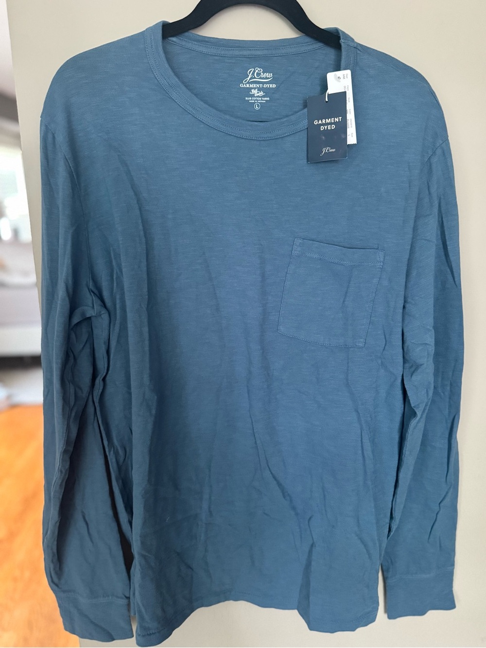 NWT J. Crew Men's Long-Sleeve Pocket Tee